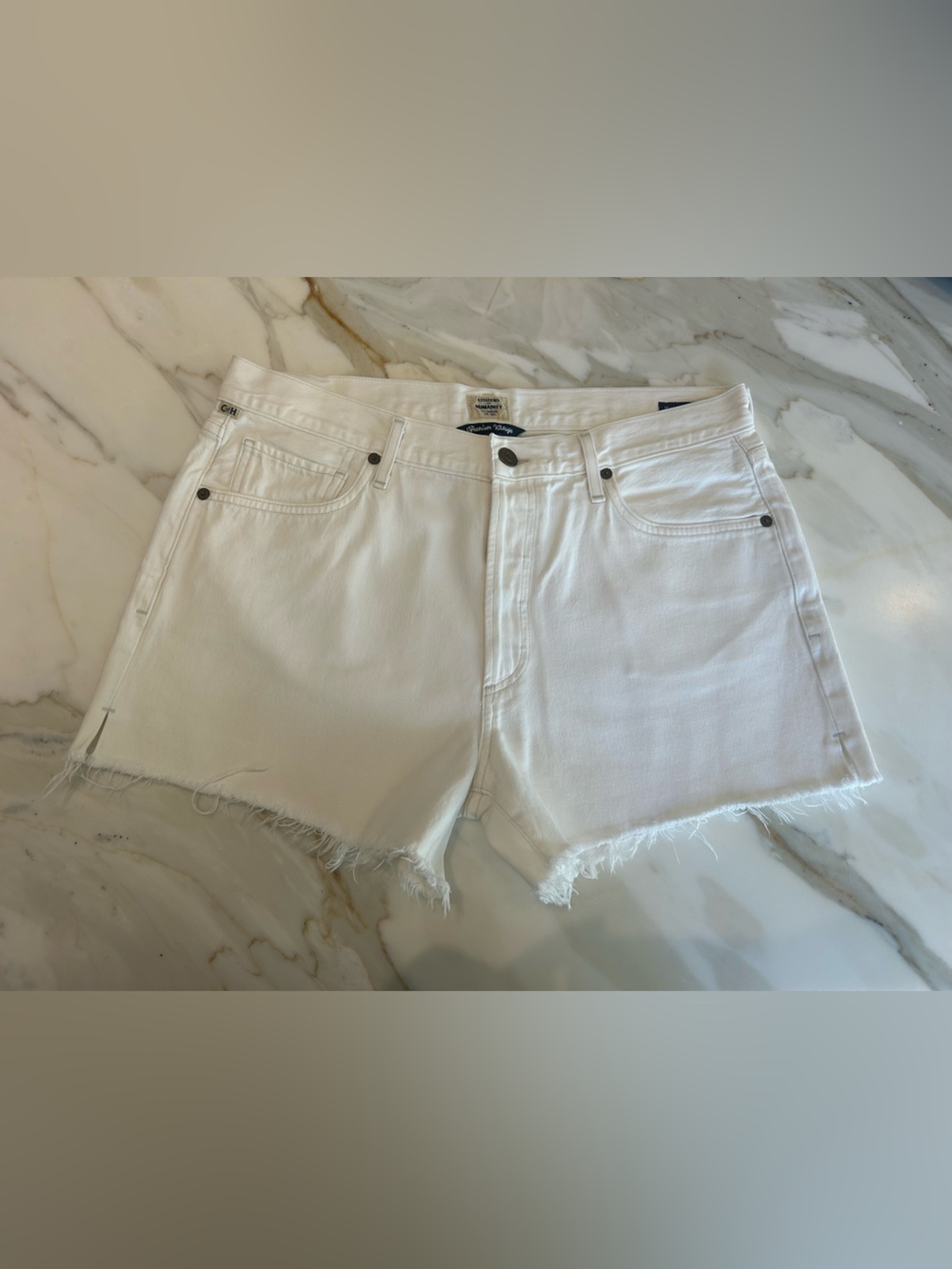 Citizens Of Humanity White Denim Jean Shorts